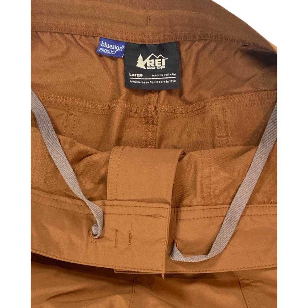 REI Co-op Women Brown Convertible Hiking Pants Zip Off Shorts Large Stretch - Picture 3 of 10